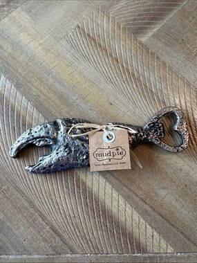 Mud Pie Crab Bottle Opener Coastal Nautical Metal Bar Tool NWT